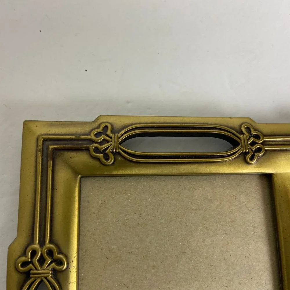 Vintage BURNES Bronze Metal Picture Frame